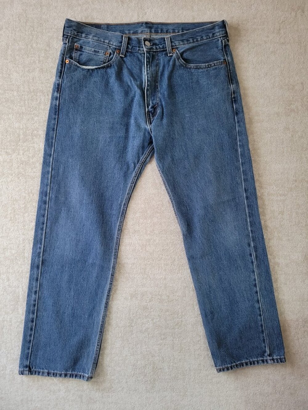 Levi's 505 Mens W36 L30 Regular Straight Fit Jeans Blue 100% Cotton Classic